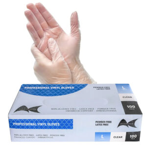 GLOVE CLEAR POWDER FREE LARGE 100PC