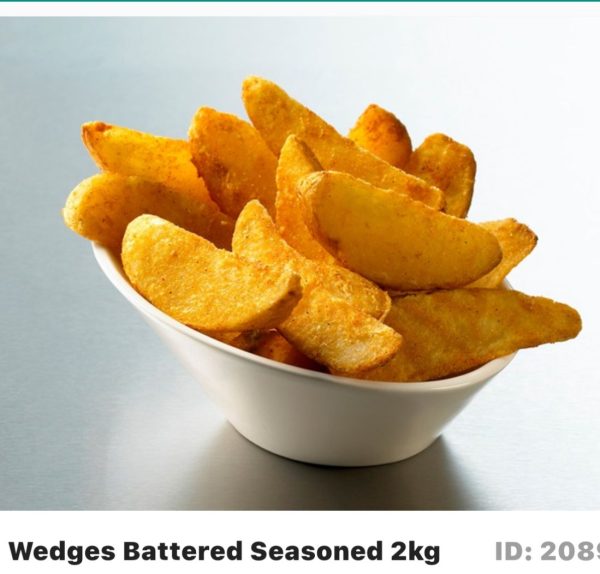 WEDGES BATTERED SEASONED